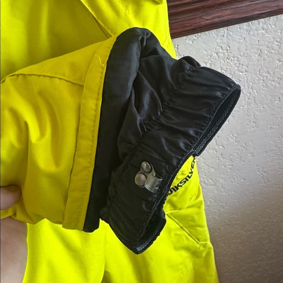Quicksilver Youth Size 10 Neon Yellow Snow Pants for Skiing Snowboarding Winter - Picture 7 of 8